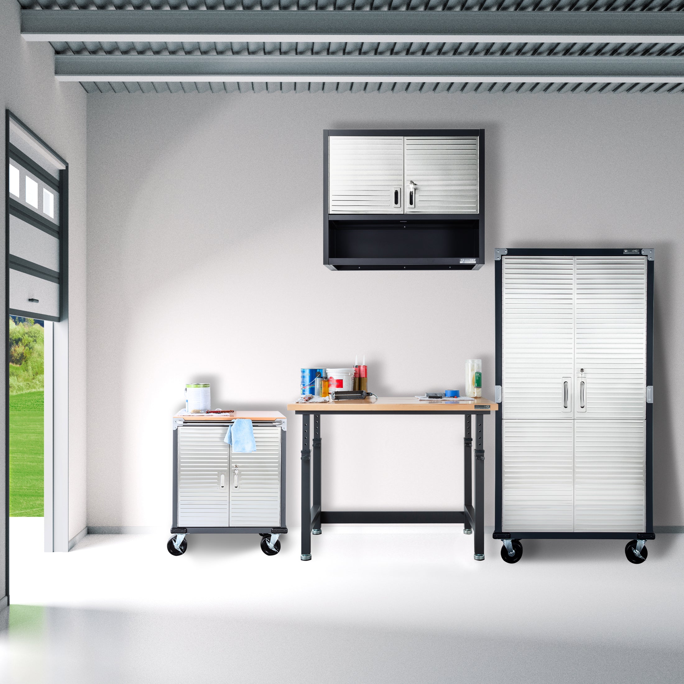 Seville Classics UltraHD UHDK20407 set 4 armadi con banco