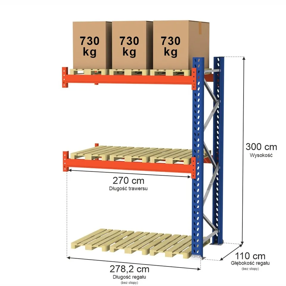 Mago HX 0+2 Scaffale Portapallet Aggiuntivo 300 cm 2190 kg