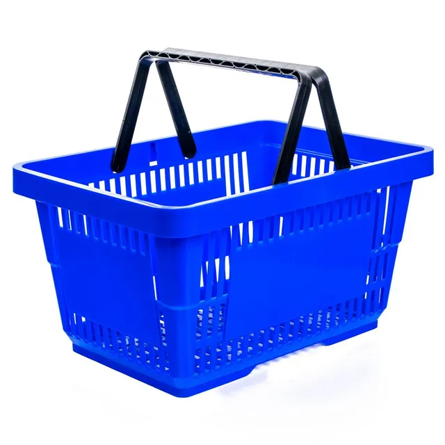 Mega-M cesto spesa blu cestino plastica 22 L