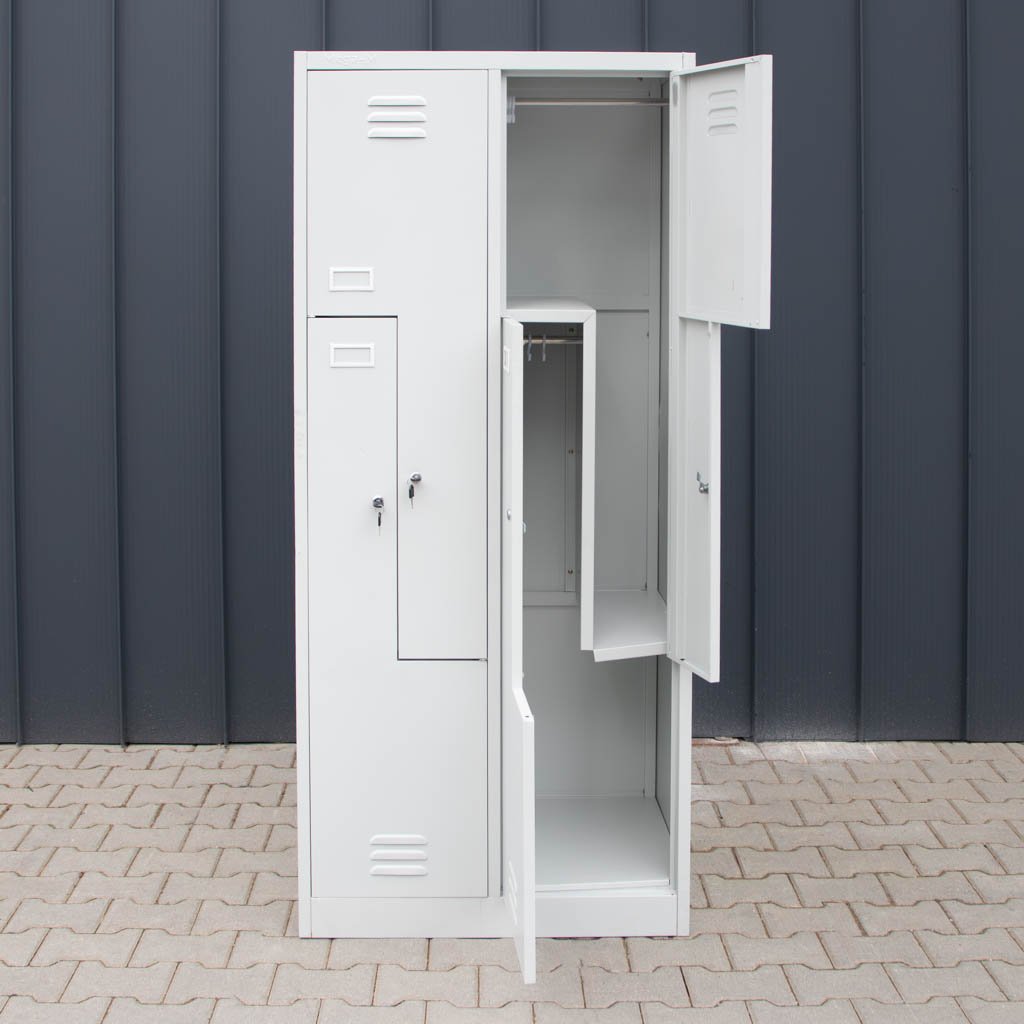 Mega-M armadietto spogliatoio L 4 ante 80 cm grigio