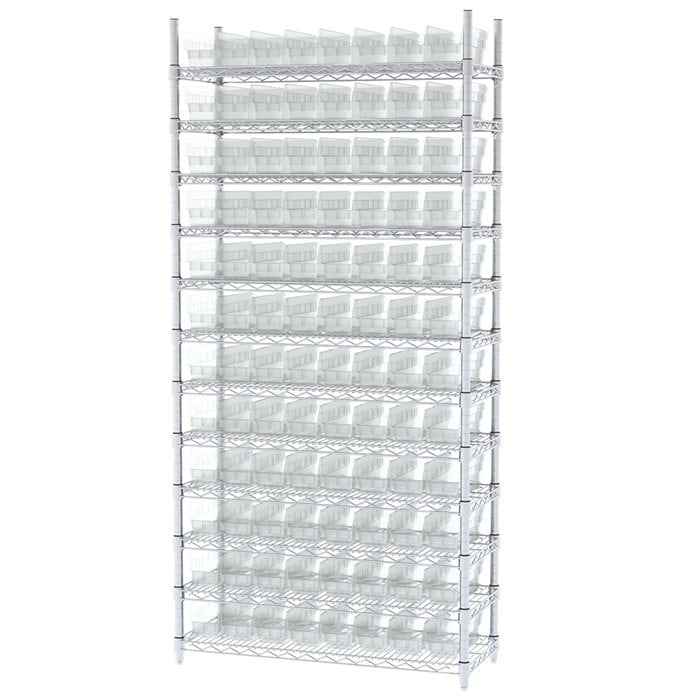 Akro-Mils AWS143630120 scaffale filo 91 cm con 96 box