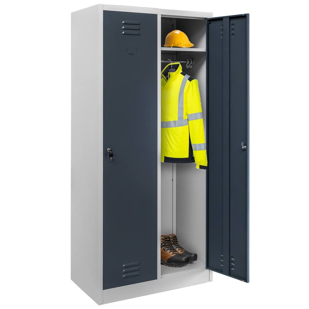 Mega-M armadio spogliatoio 2 ante L80 cm grigio grafite