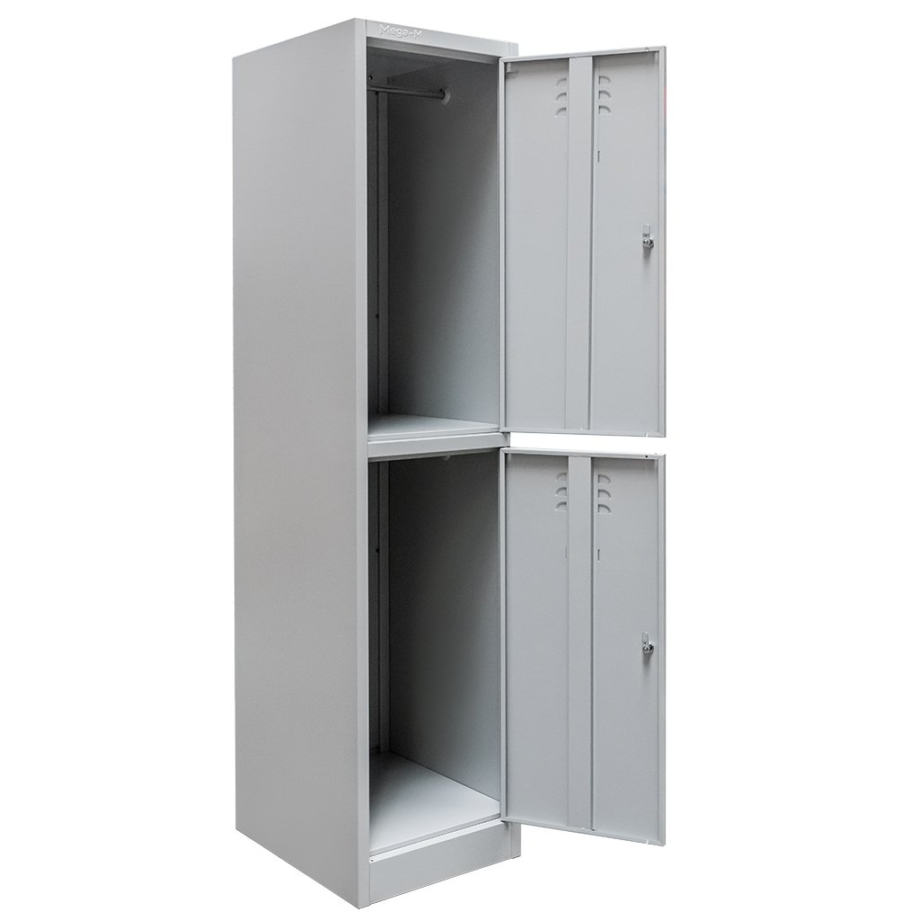 Mega-M BHP armadietto spogliatoio metallo 2 posti grigio