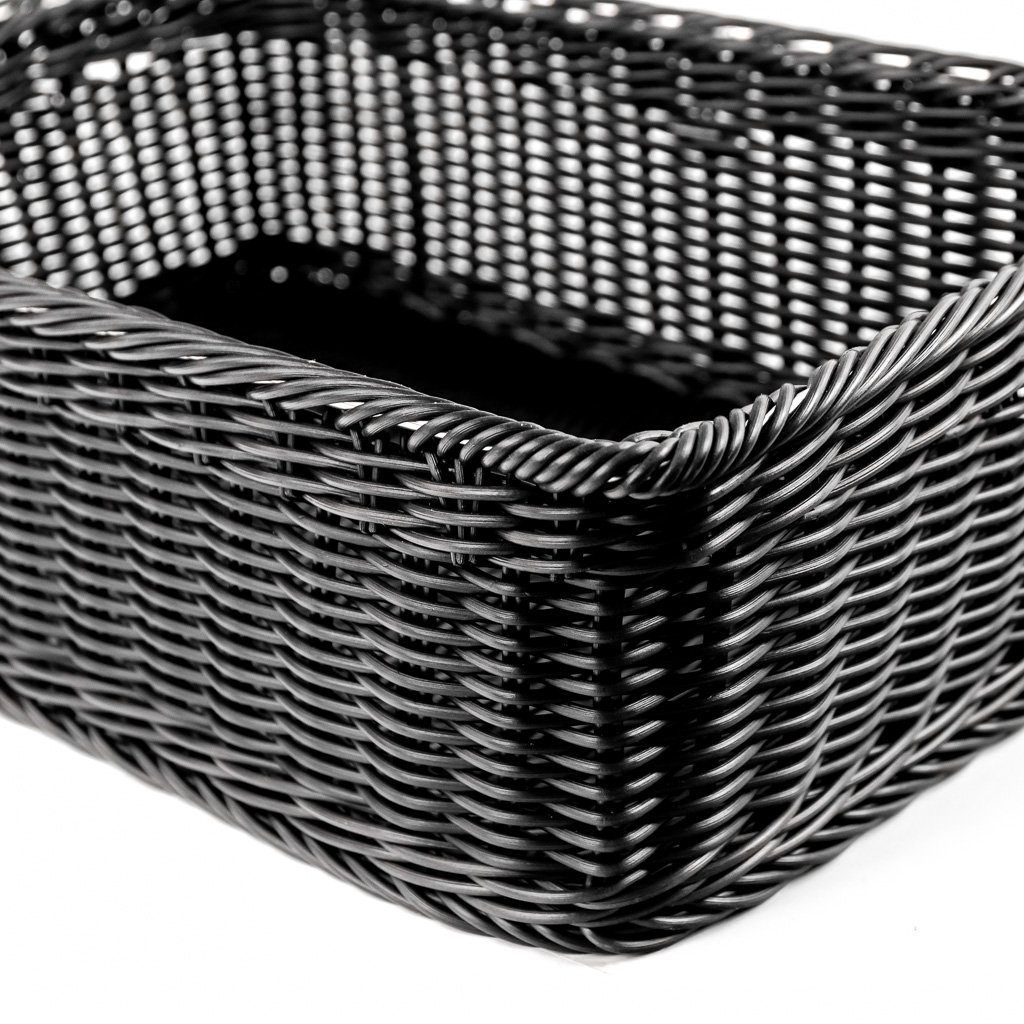 Cestino pane rettangolare 30x40x13 cm effetto rattan