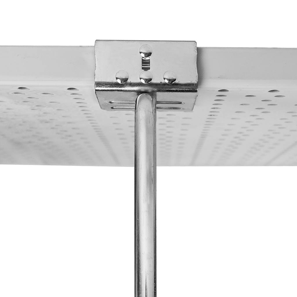 MegaMarket Gancio Singolo per Scaffale 40 cm Zincato