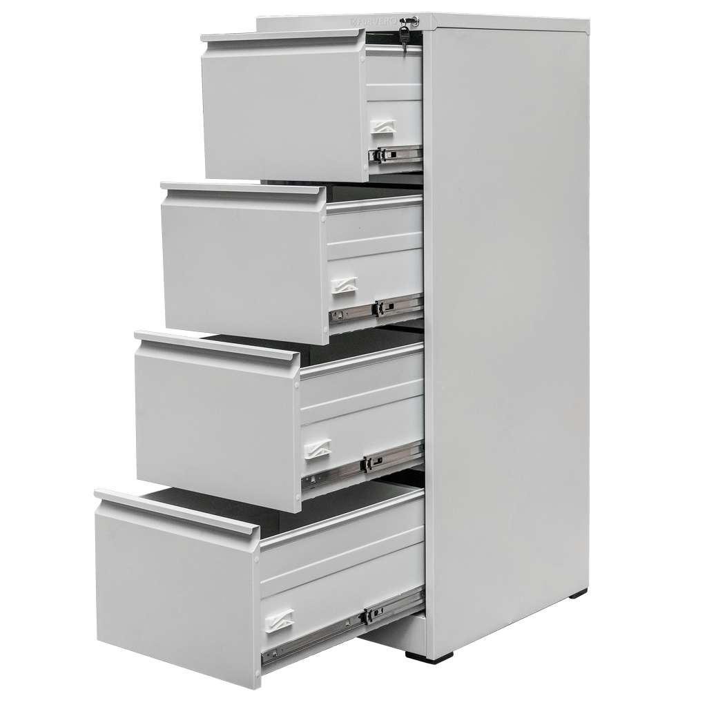 Furvero W4S S/S Schedario metallo 4 cassetti 62x45x134