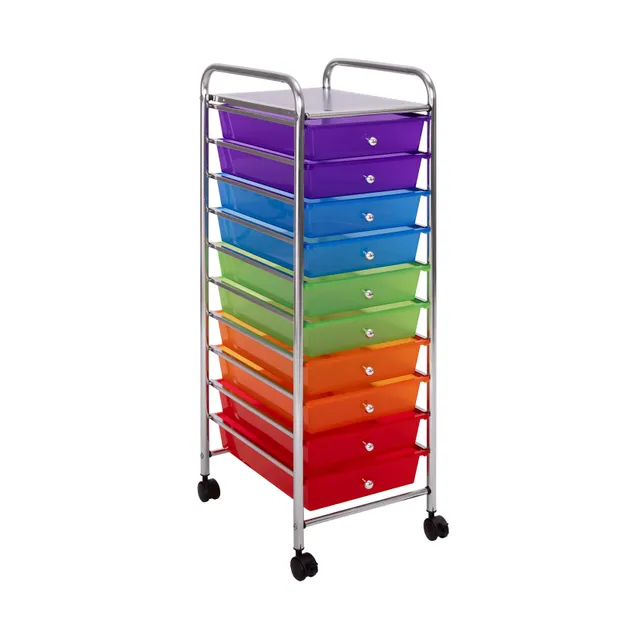 Seville Classics carrello cassettiera 10 cassetti multicolore