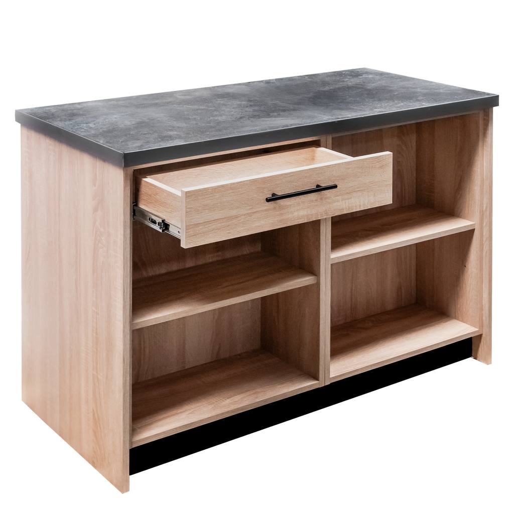 Mega-M banco negozio H90 L125 P60 cm rovere sonoma