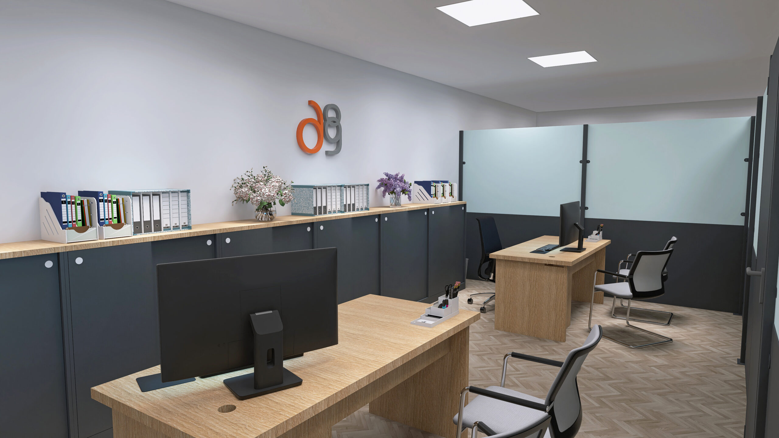 Design89 parete divisoria per ufficio e clienti