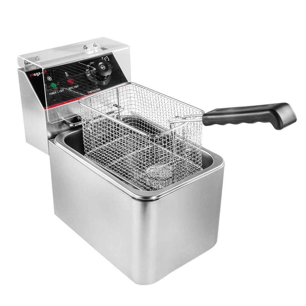 Mega-M friggitrice elettrica 4 L 2 kW singola con coperchio