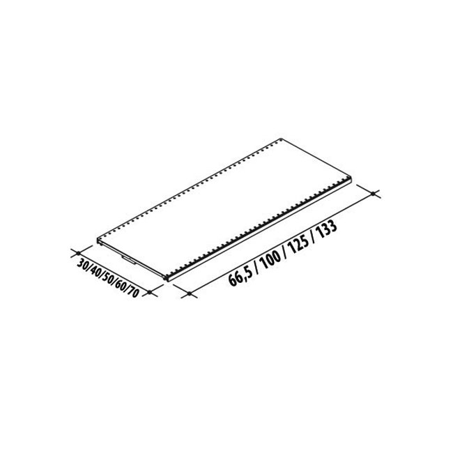 Agosistem 133 piano monoblocco bianco per scaffale supermercato