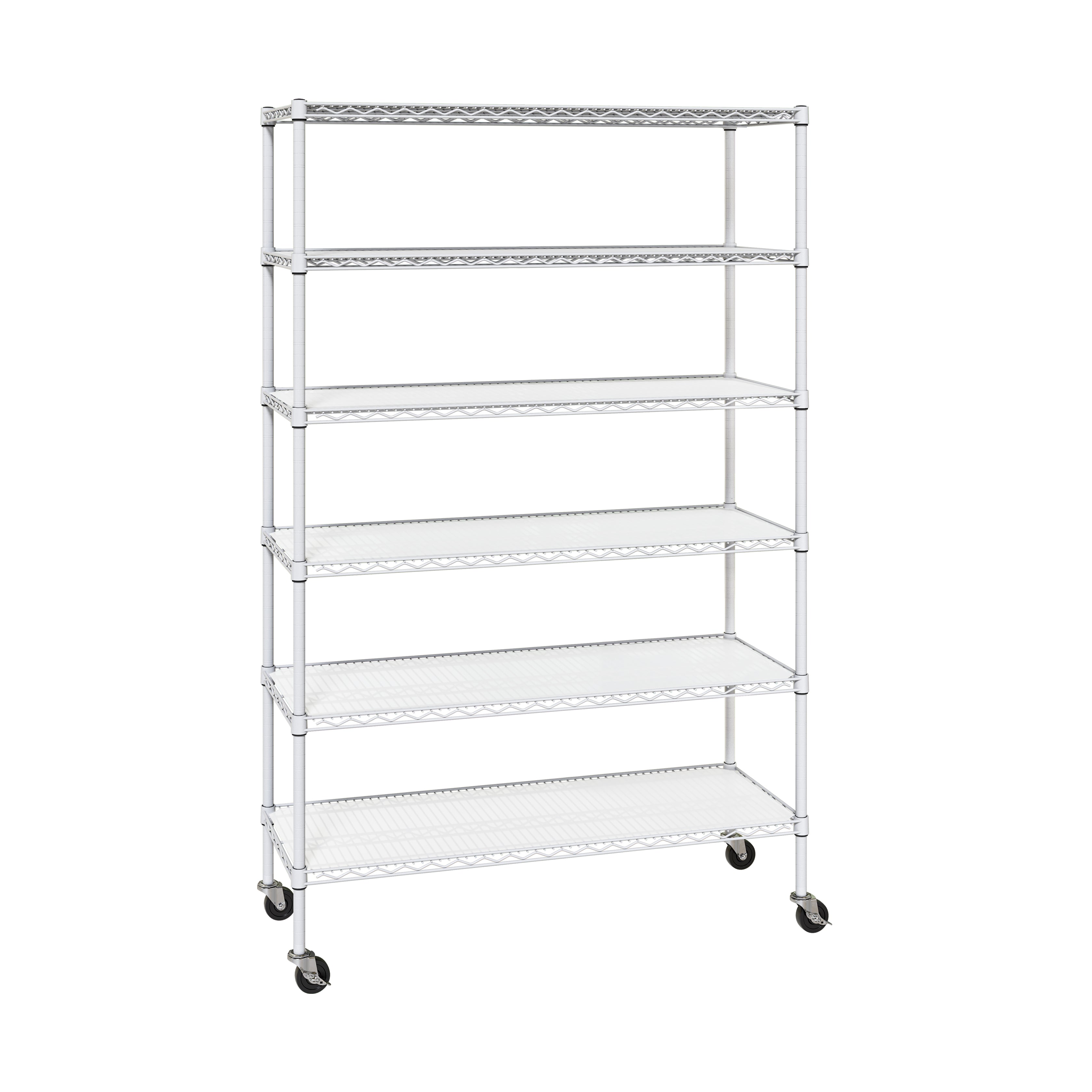 Seville Classics UltraDurable scaffale bianco 6 ripiani 122x46cm
