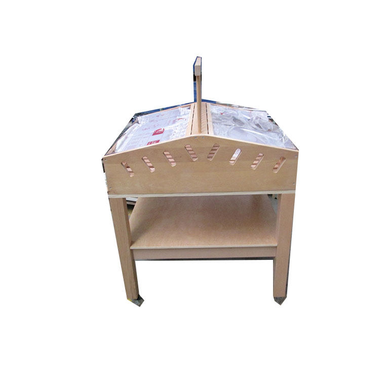MegaMarket Espositore pane legno 90x90x135 cm 6 scomparti
