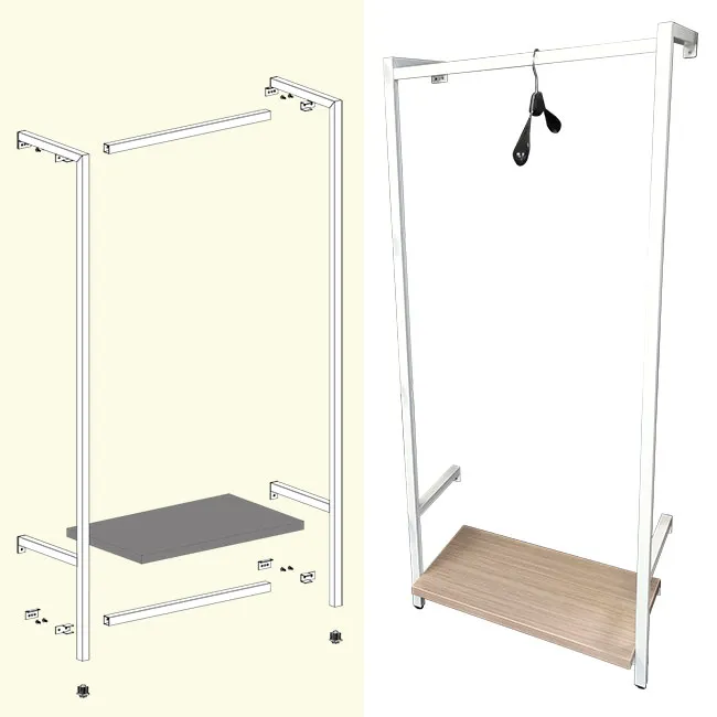 Agosistem Up&Down Kit 02 Scaffale 63x35x150 cm Appenderia