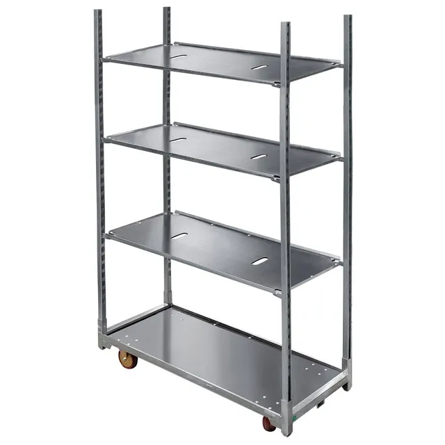 Mega-M base+3 ripiani carrello danese fiori zincato