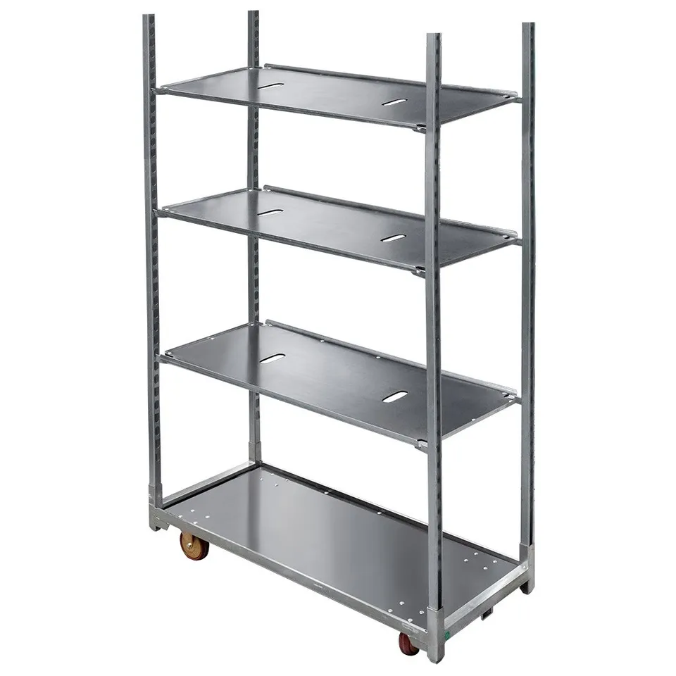 Mega-M base+3 ripiani carrello danese fiori zincato