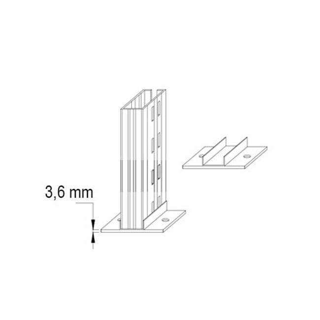 Agosistem Etermet M35 Basetta Acciaio 50x50 mm Zincata