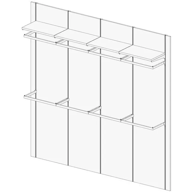 Agosistem Sistema 58 Kit 11 parete attrezzata L 250 cm