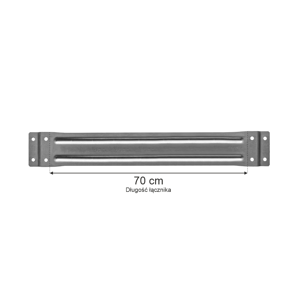 Mecalux L-70 connettore scaffale doppia fila zincato 70 cm