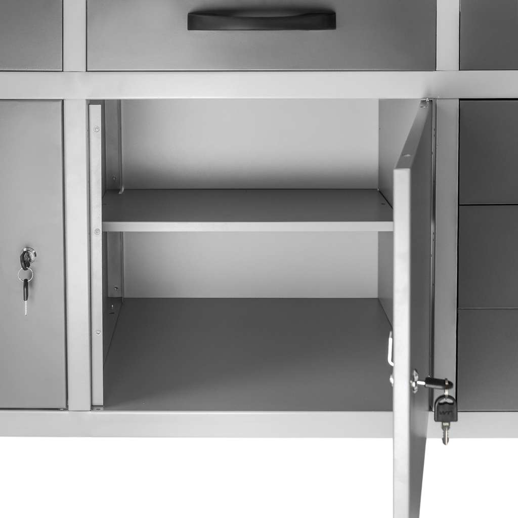 Werkberg Handyman S Banco Lavoro 160 cm Grafite 6 Cassetti