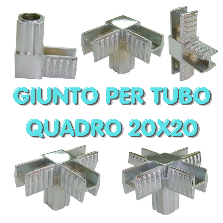 Agosistem Giunto in Zama per Tubi Quadri 20x20 mm