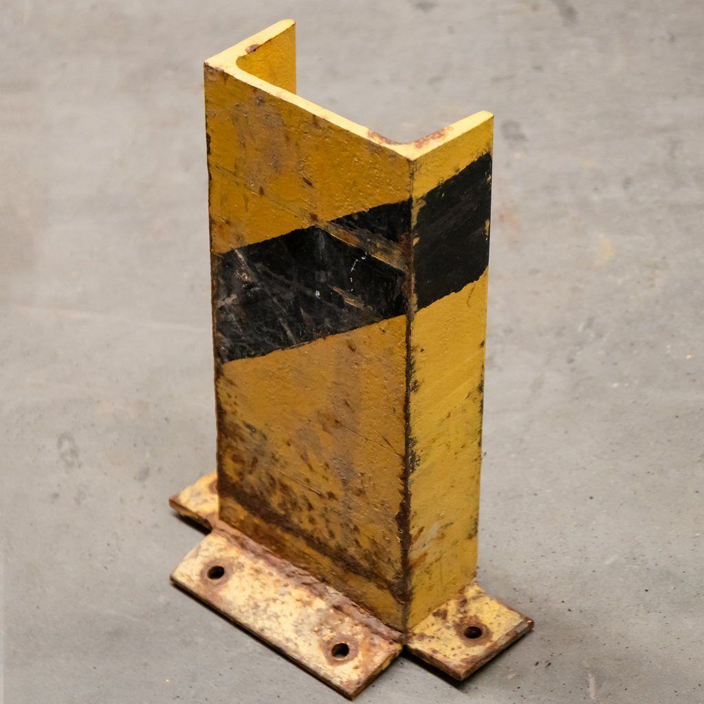 Supporto tipo C H-30 protezione scaffale giallo per legno