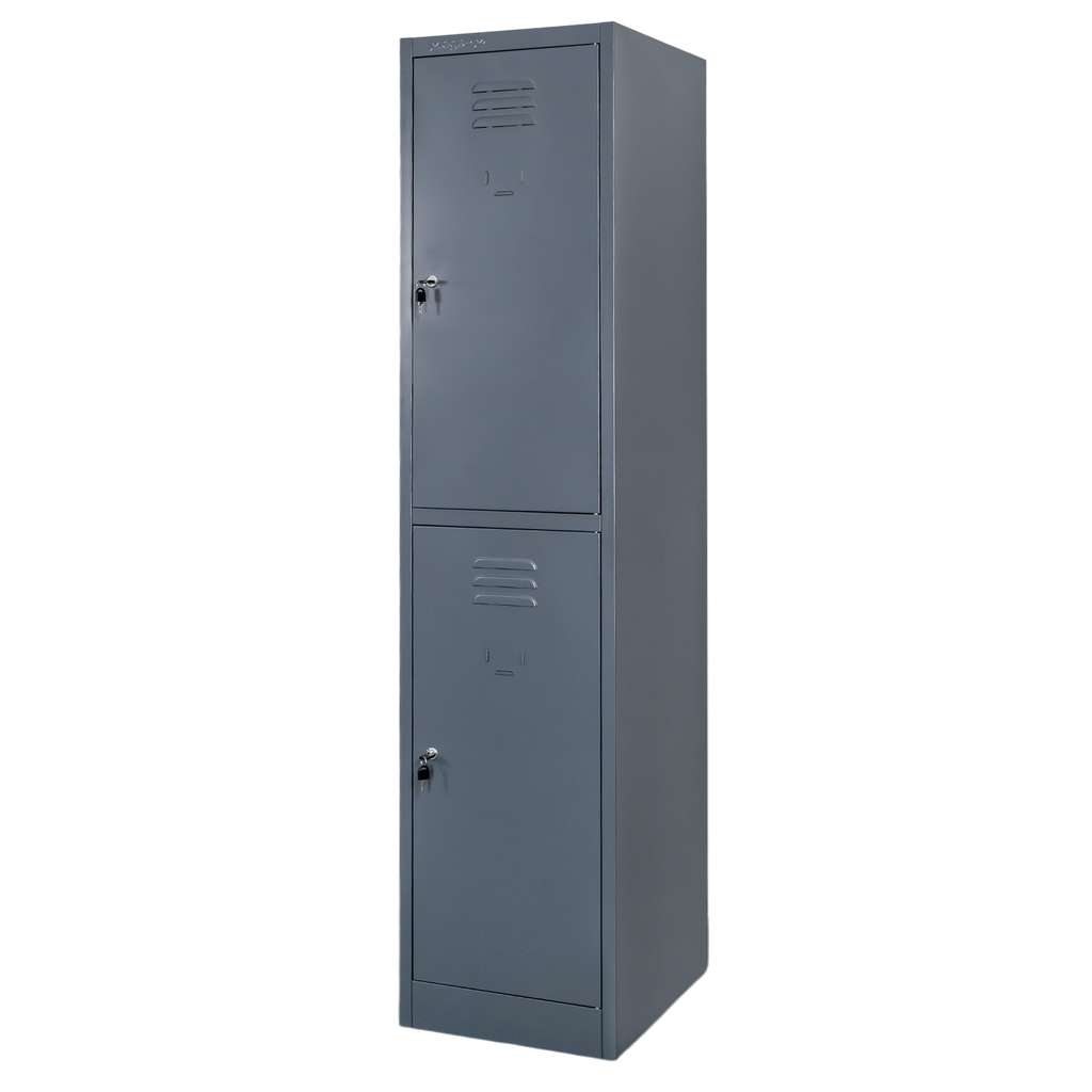 Mega-M armadietto spogliatoio metallo 2 vani 40x50x180 cm grafite