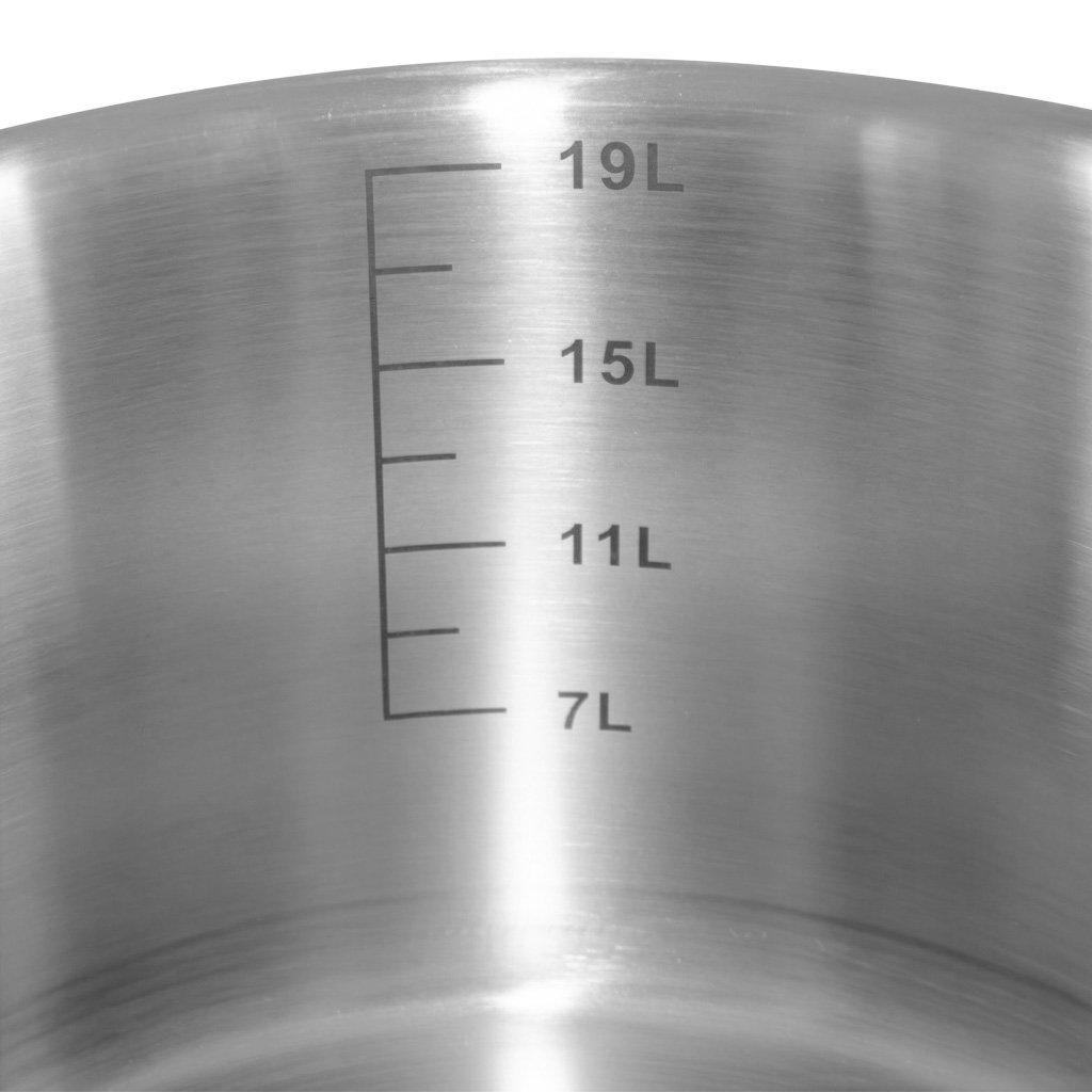 Mega-M Pro 23L pentola bassa inox 35x22 con coperchio induzione