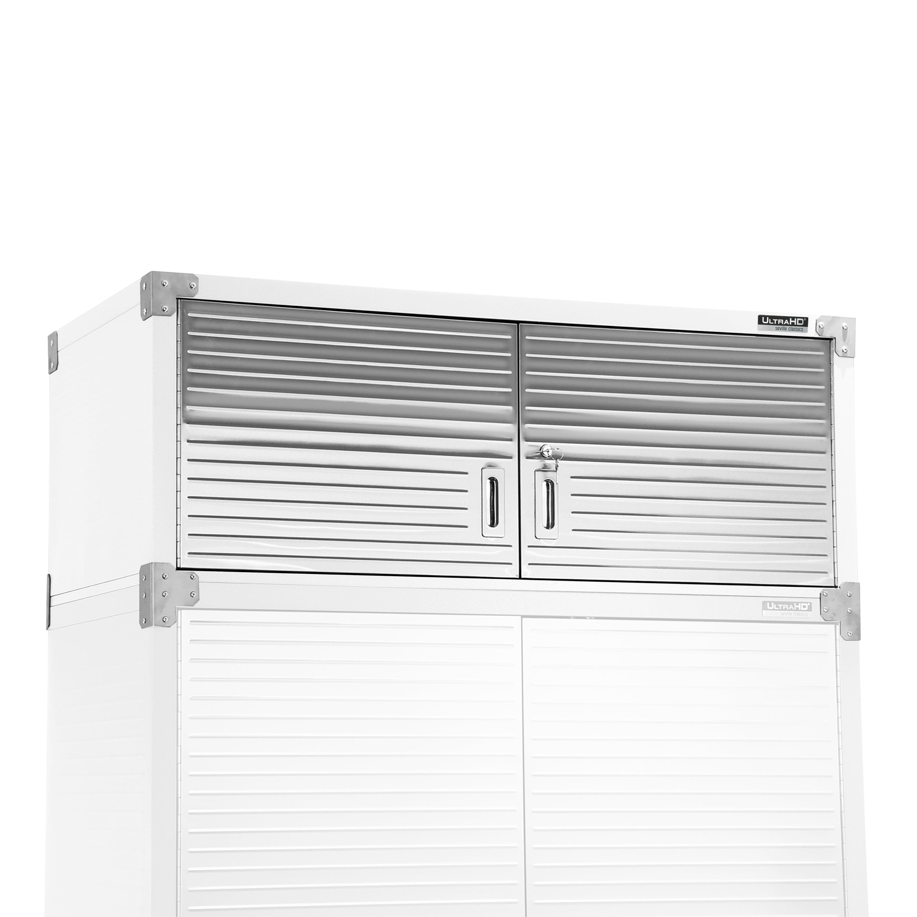 Seville Classics UltraHD armadio sovrapponibile bianco 122 cm