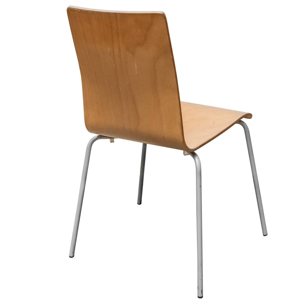 Sedia mensa compensato telaio grigio H 85 L 40 P 50 cm