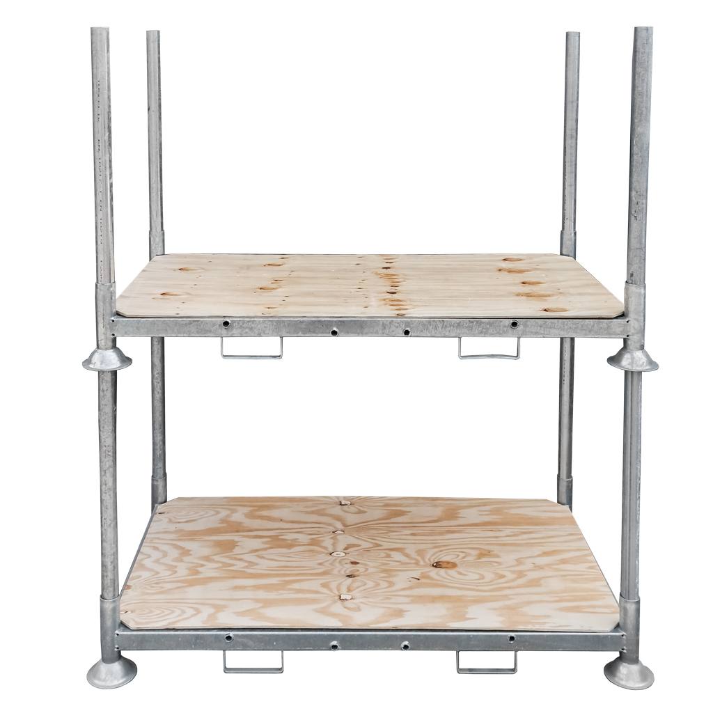 Mega-M Manurack 202,5x118 cm pallet acciaio zincato con base