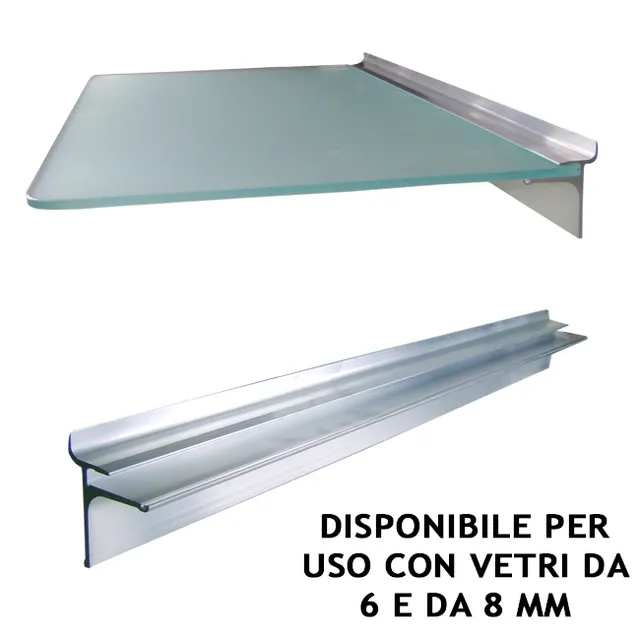 Agosistem profilo reggivetro pannello dogato 1 m alluminio