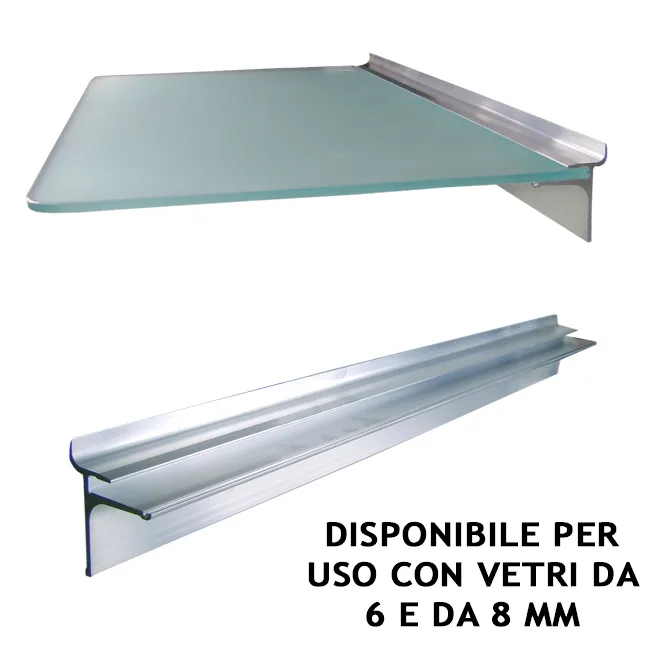 Agosistem profilo reggivetro pannello dogato 1 m alluminio
