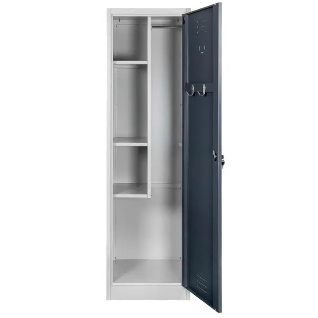 Mega-M armadio metallico 1 anta 50 cm grigio con ripiani