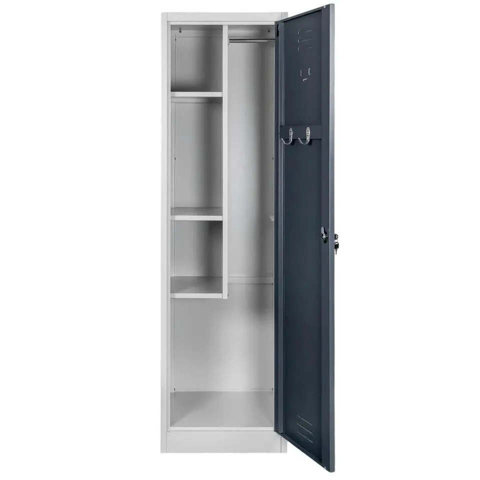 Mega-M armadio metallico 1 anta 50 cm grigio con ripiani