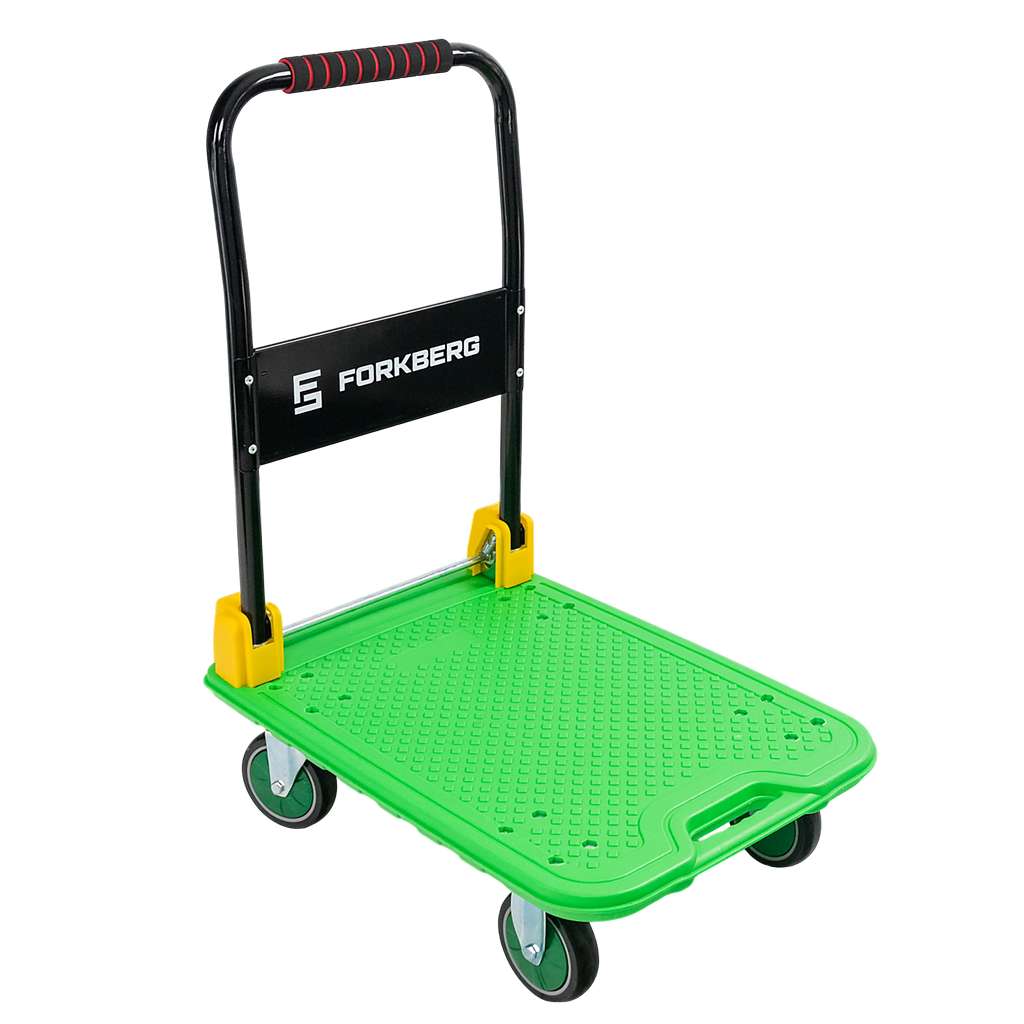 FORKBERG carrello piattaforma pieghevole 300 kg verde