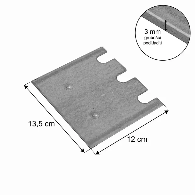 Stow PNABG0046 spessore livellamento zincato 3 mm
