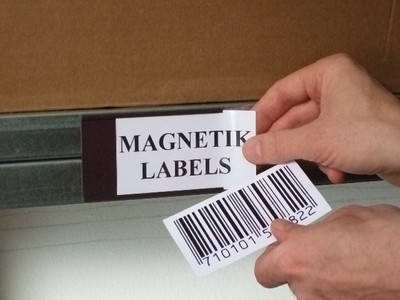 DR Scaffalature Tipo C etichette magnetiche con cartoncino e PVC