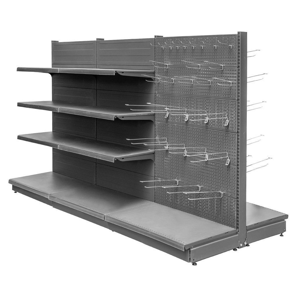 Mega-M Basic gondola scaffale negozio H165 L303 grafite