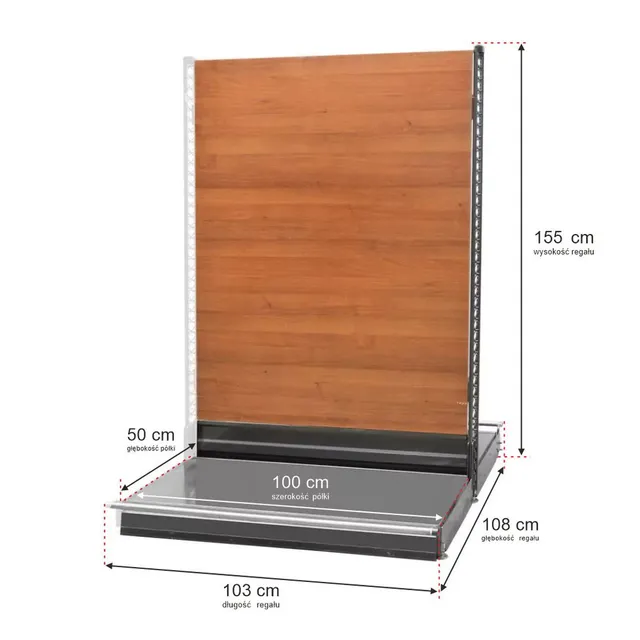 Wanzl scaffale negozio bifacciale H 155 cm L 103 cm modulo aggiuntivo