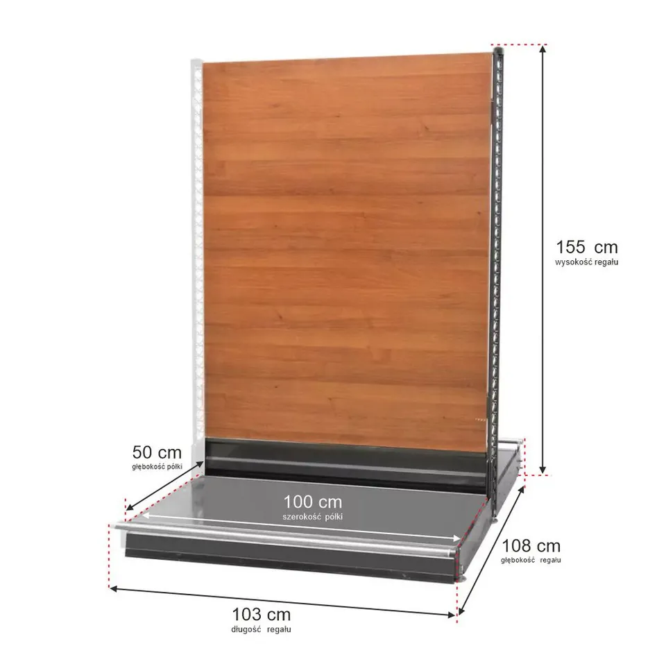 Wanzl scaffale negozio bifacciale H 155 cm L 103 cm modulo aggiuntivo