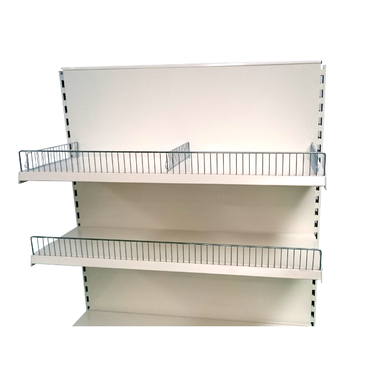 Barra fermamerce scaffale negozio metallo L-133 cm H-8,5 cm