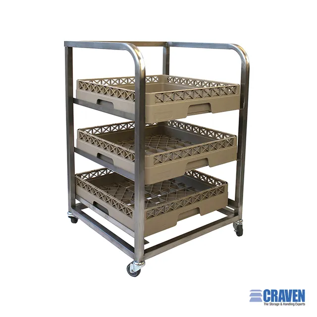 Craven GLA carrello portabicchieri 3 livelli inox 218 mm