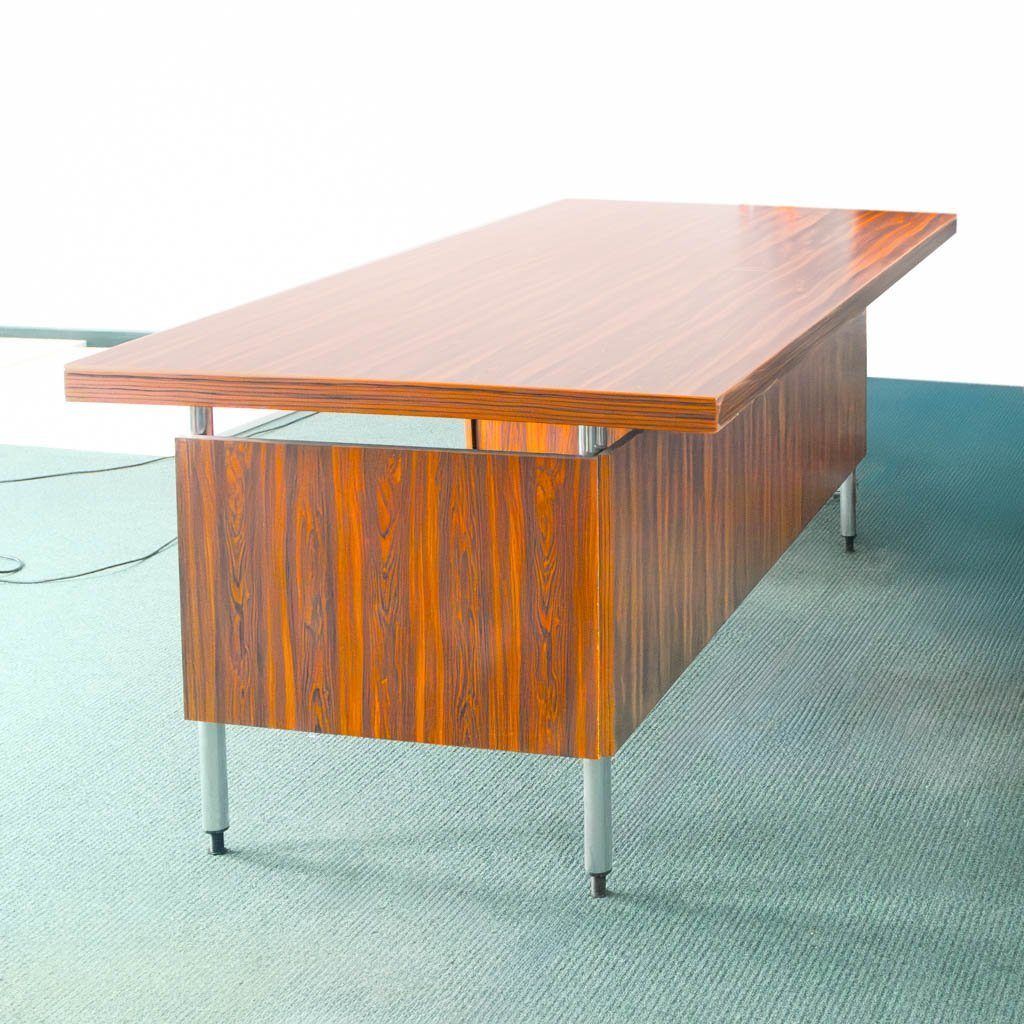 Scrivania ufficio 200x100x79 marrone scuro direzionale