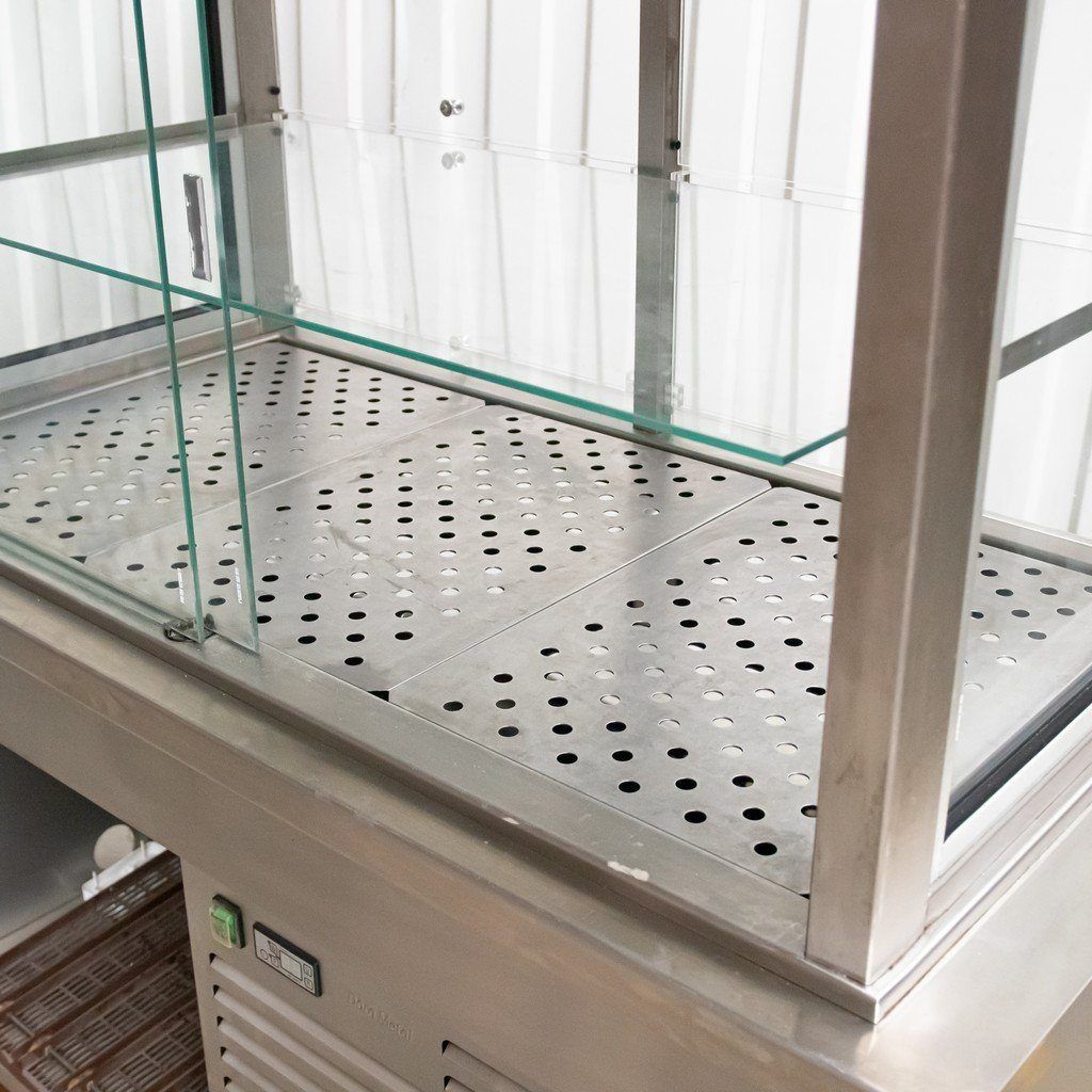 Ascobloc vetrina refrigerata 133x70x175 cm 2 ripiani vetro