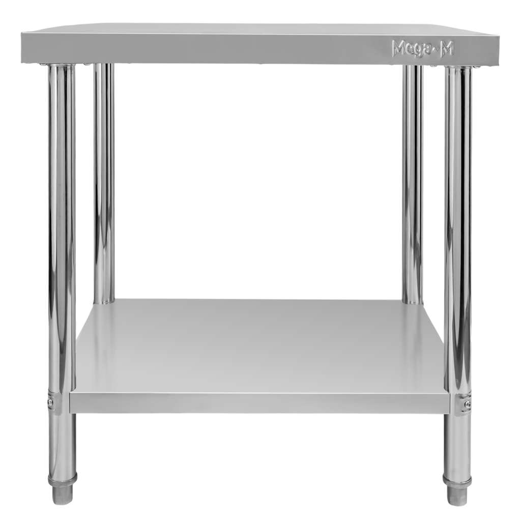 Mega-M X Standard tavolo inox 80x60x85 cm con ripiano