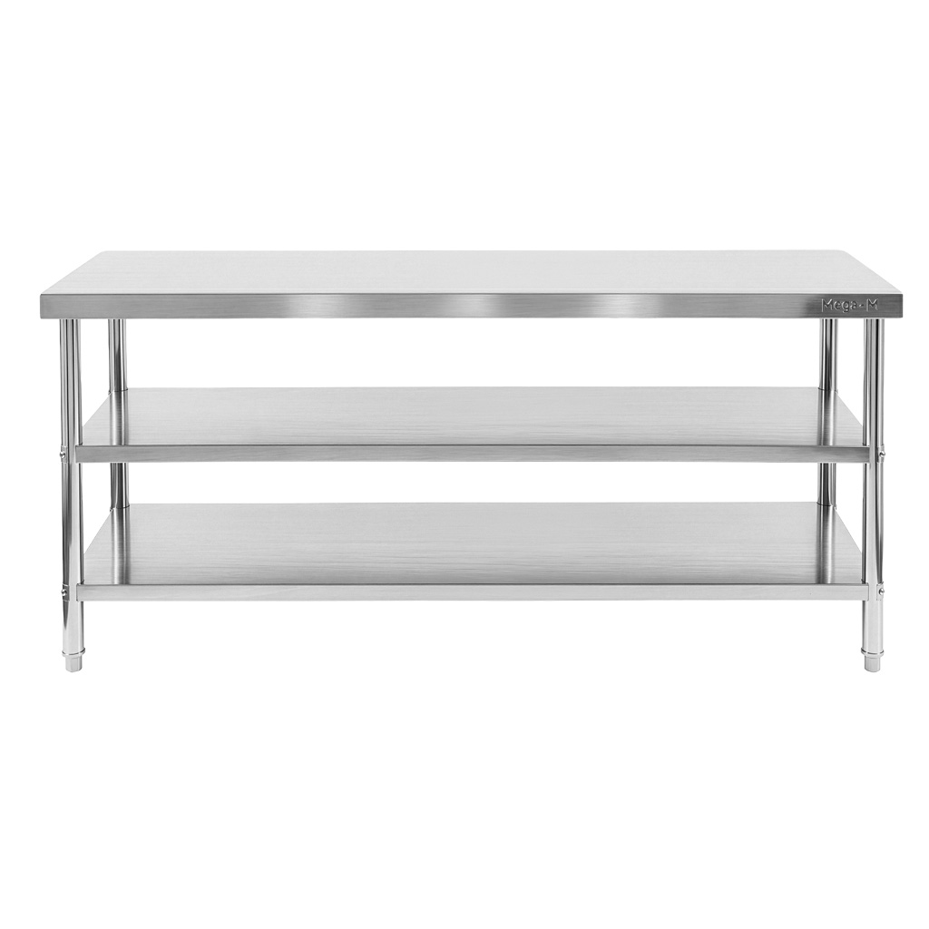 Mega-M X Standard tavolo inox 180x60x85 cm 2 ripiani
