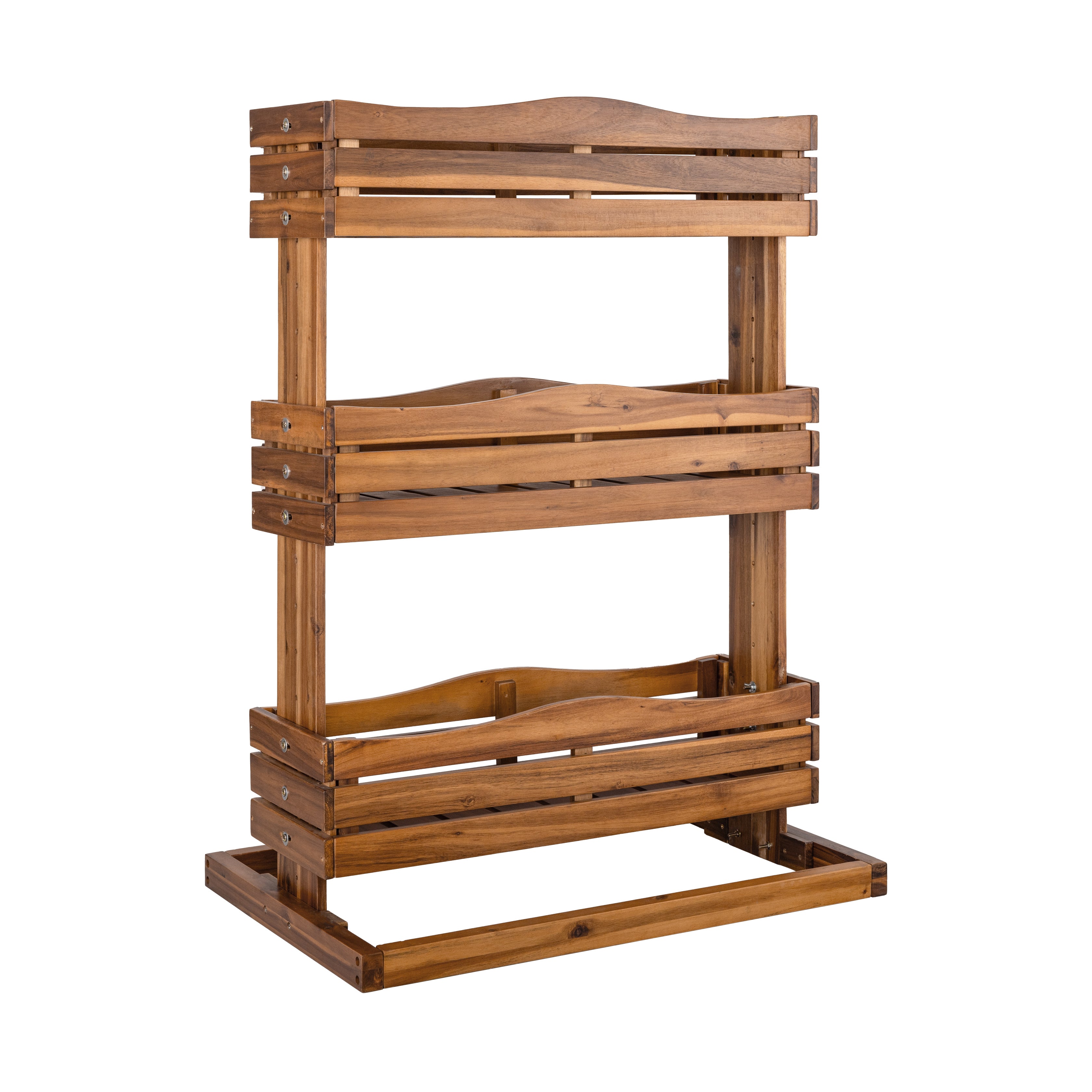 Seville Classics fioriera verticale 3 ripiani legno acacia