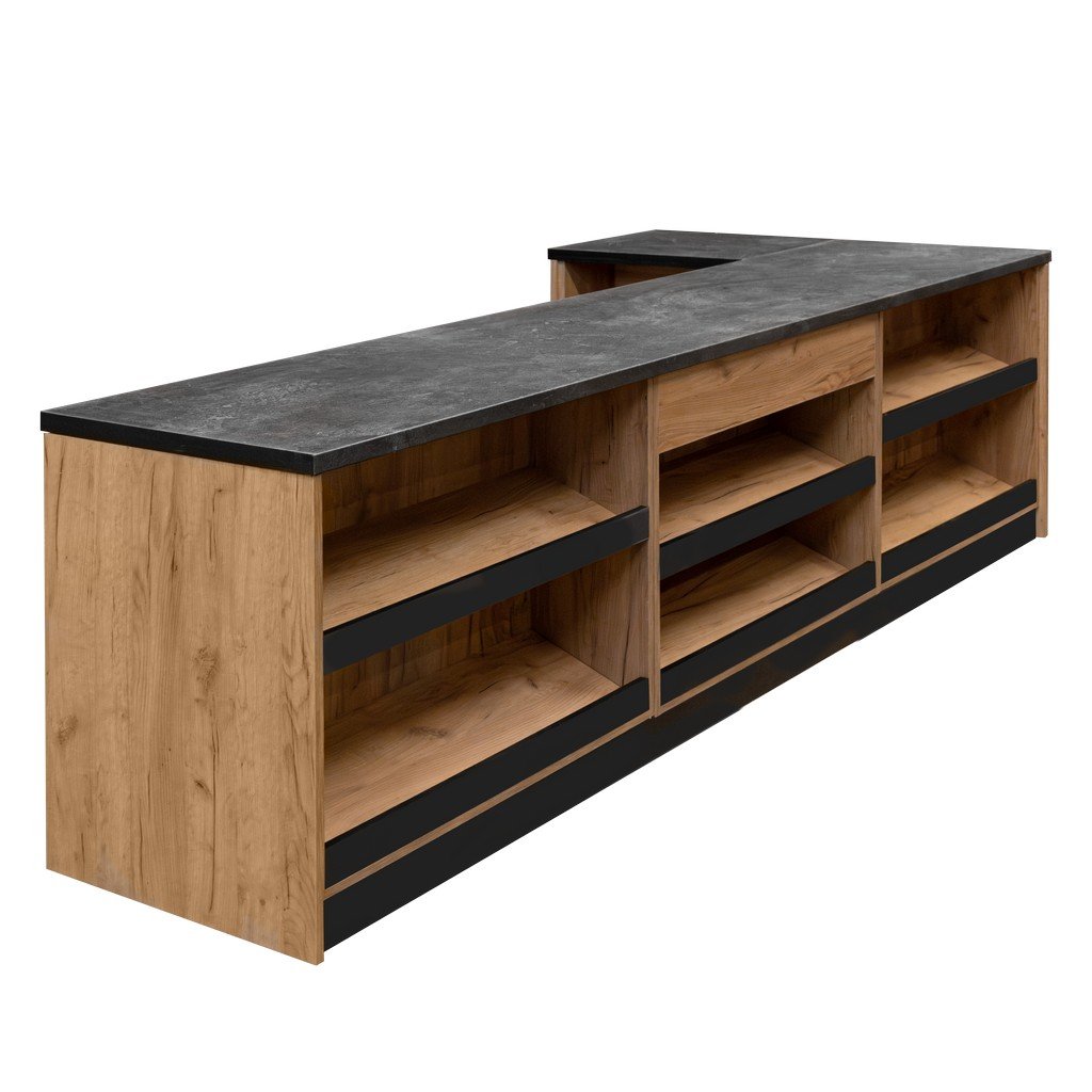 Mega-M banco vendita a L 360 cm rovere kraft 87x60