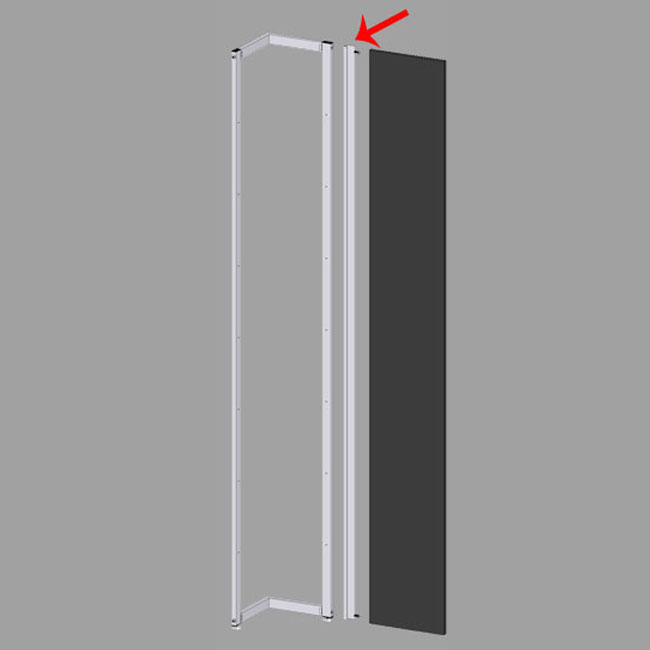 Agosistem Profilo a U schienale legno H 240 cm